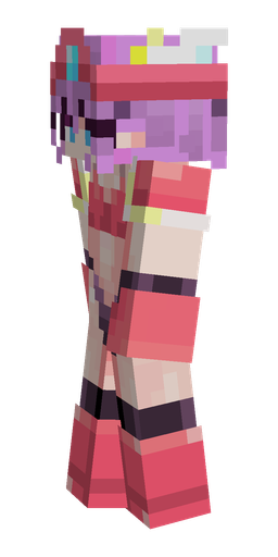 Pink skin: body, left side render