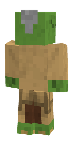 Brown skin: body, back render