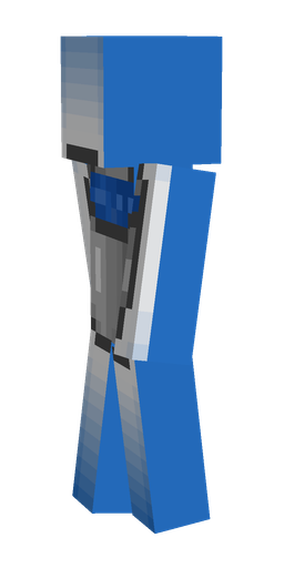 Blue skin: body, left side render