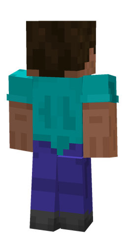 Blue skin: body, back render
