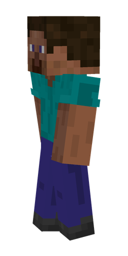 Blue skin: body, left side render