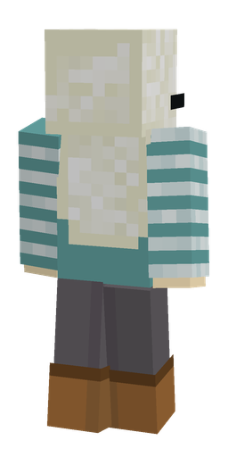 Blue skin: body, back render
