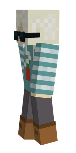 Blue skin: body, left side render