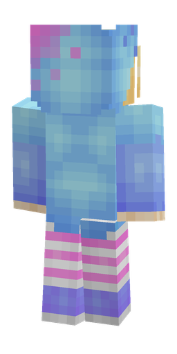 Blue skin: body, back render