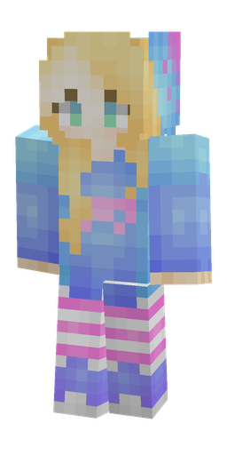Blue skin: body, front render