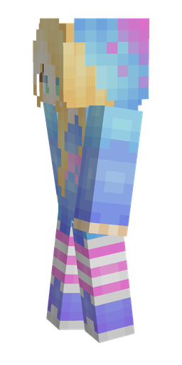 Blue skin: body, left side render