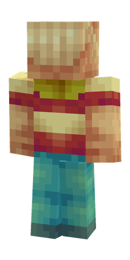 Blue skin: body, back render