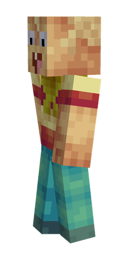 Blue skin: body, left side render
