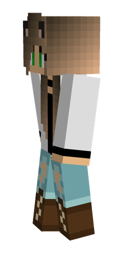 Brown skin: body, left side render