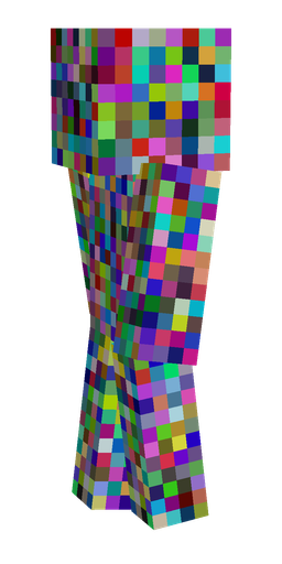 Blue skin: body, left side render