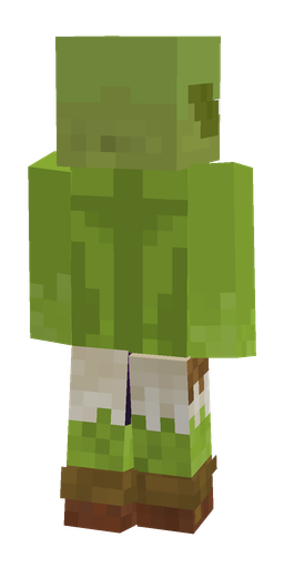 Green skin: body, back render