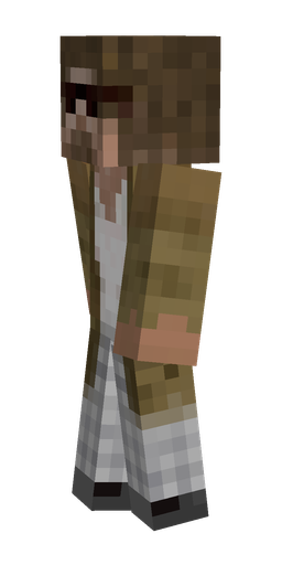Brown skin: body, left side render