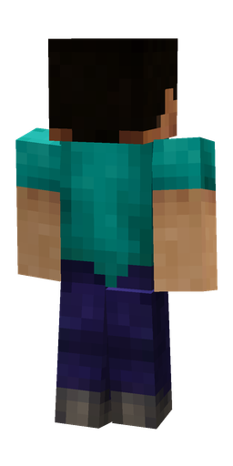 Black skin: body, back render