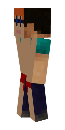Black skin: body, left side render