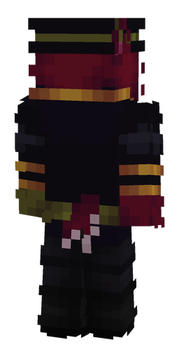 Black skin: body, back render
