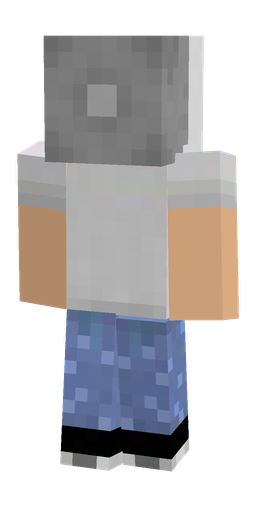 Blue skin: body, back render