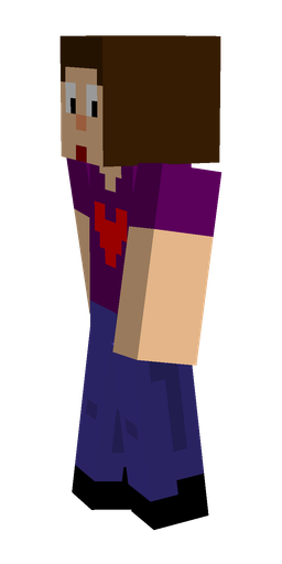Blue skin: body, left side render