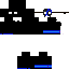 Black skin: raw texture render