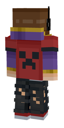 Blue skin: body, back render