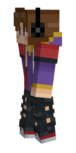 Blue skin: body, left side render