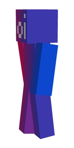 Blue skin: body, left side render