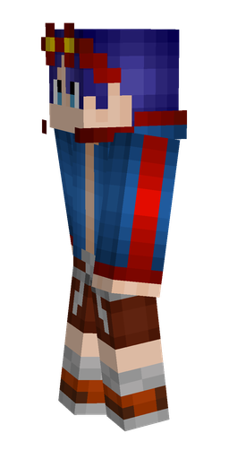 Blue skin: body, left side render