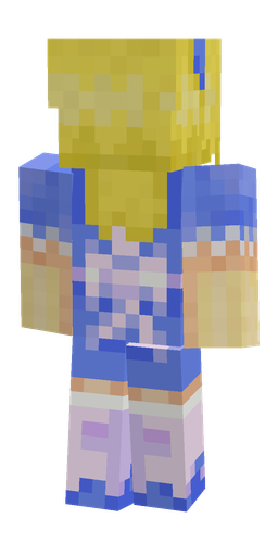 Blue skin: body, back render