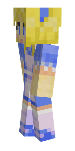 Blue skin: body, left side render