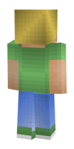 Blue skin: body, back render
