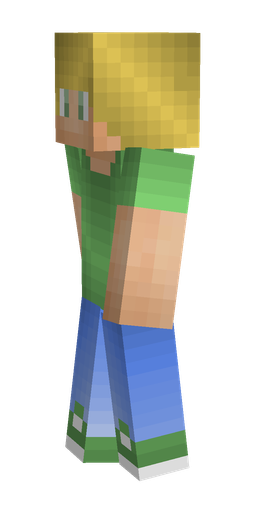 Blue skin: body, left side render