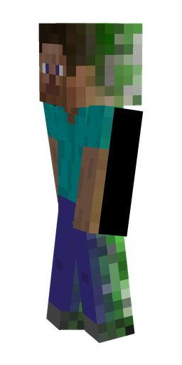 Blue skin: body, left side render