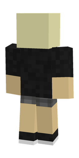 Black skin: body, back render
