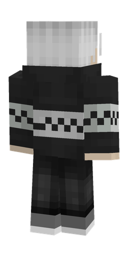 Black skin: body, back render