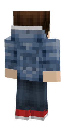Blue skin: body, back render