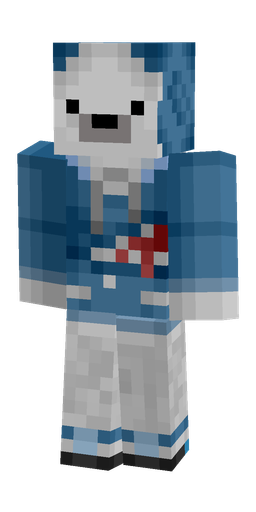 Blue skin: body, front render
