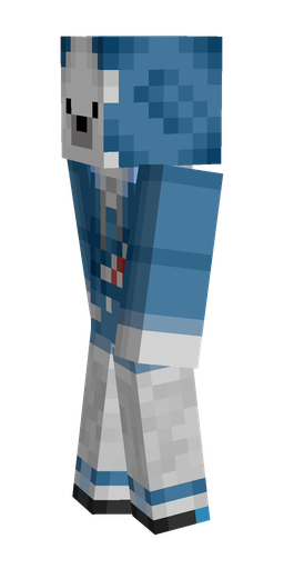 Blue skin: body, left side render