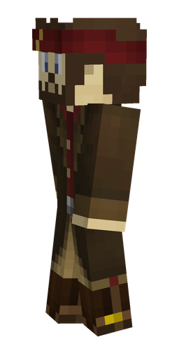Brown skin: body, left side render
