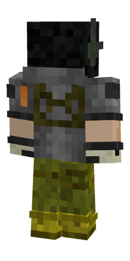 Black skin: body, back render