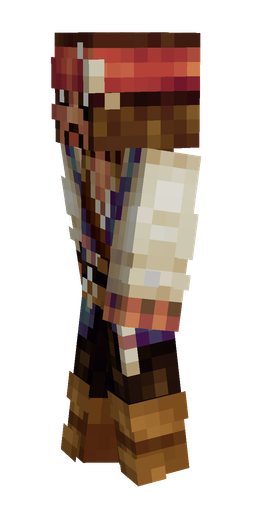 Black skin: body, left side render