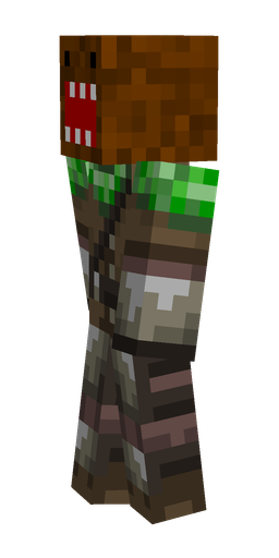 Brown skin: body, left side render