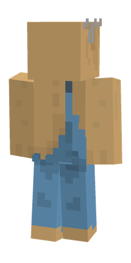 Blue skin: body, back render
