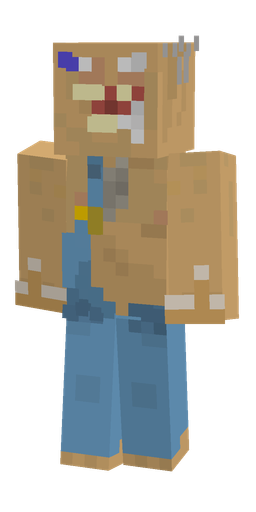 Blue skin: body, front render