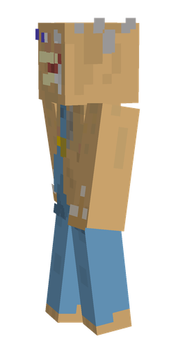 Blue skin: body, left side render