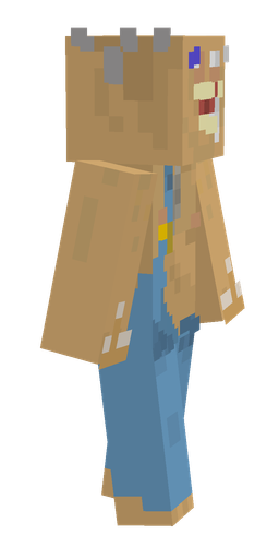 Blue skin: body, right side render
