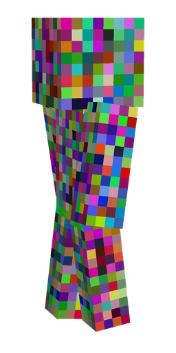 Blue skin: body, left side render