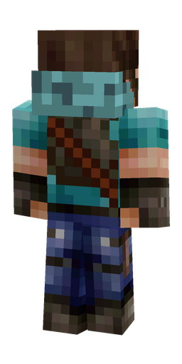 Black skin: body, back render