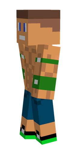 Blue skin: body, left side render