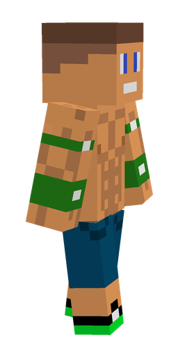 Blue skin: body, right side render
