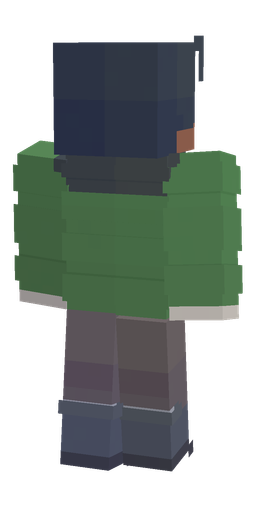Blue skin: body, back render