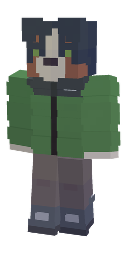 Blue skin: body, front render